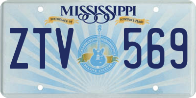 MS license plate ZTV569