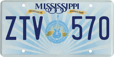 MS license plate ZTV570