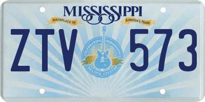 MS license plate ZTV573