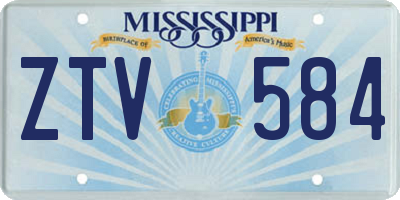 MS license plate ZTV584