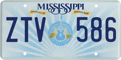 MS license plate ZTV586
