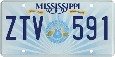 MS license plate ZTV591