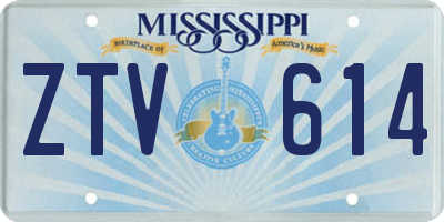MS license plate ZTV614