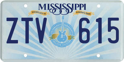 MS license plate ZTV615