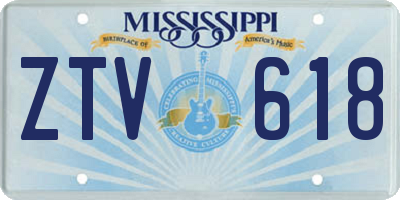 MS license plate ZTV618