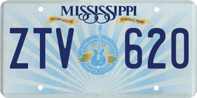 MS license plate ZTV620