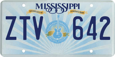 MS license plate ZTV642