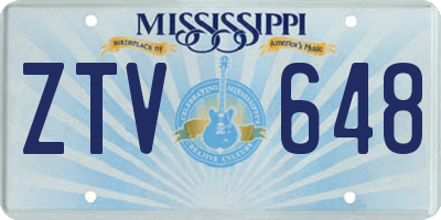 MS license plate ZTV648