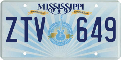MS license plate ZTV649
