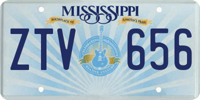 MS license plate ZTV656