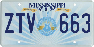 MS license plate ZTV663