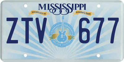 MS license plate ZTV677