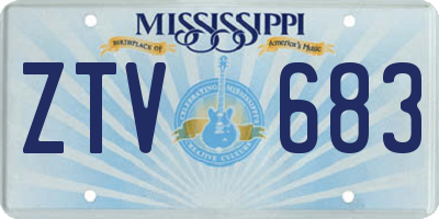 MS license plate ZTV683