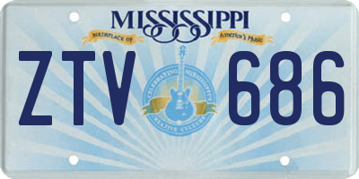 MS license plate ZTV686