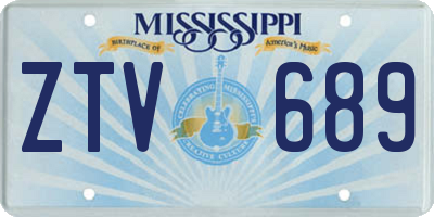 MS license plate ZTV689