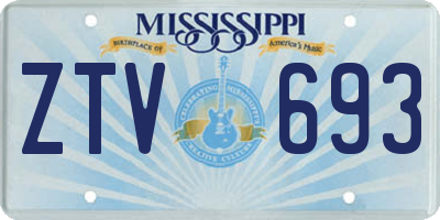 MS license plate ZTV693