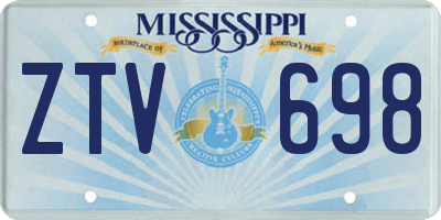 MS license plate ZTV698