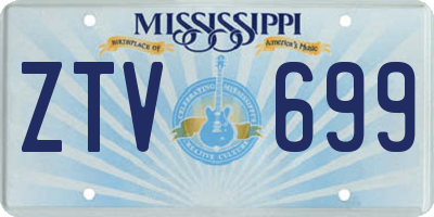 MS license plate ZTV699