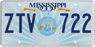 MS license plate ZTV722