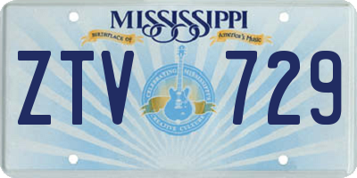 MS license plate ZTV729