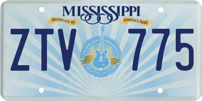 MS license plate ZTV775