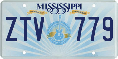 MS license plate ZTV779