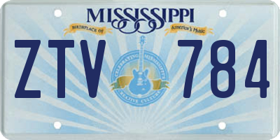 MS license plate ZTV784
