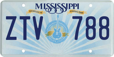 MS license plate ZTV788