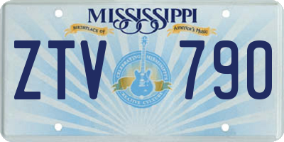 MS license plate ZTV790