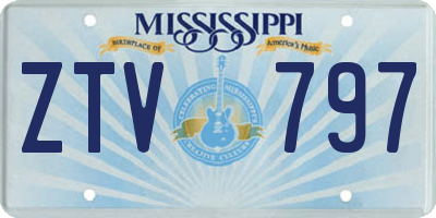 MS license plate ZTV797