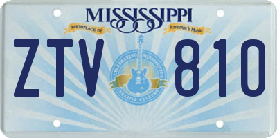 MS license plate ZTV810