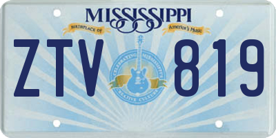 MS license plate ZTV819