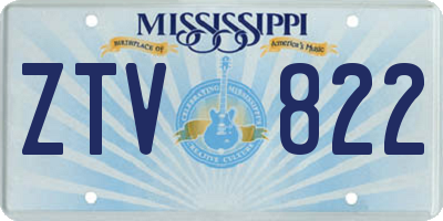 MS license plate ZTV822