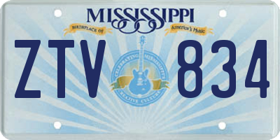 MS license plate ZTV834