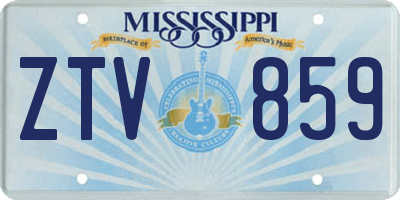 MS license plate ZTV859