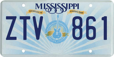 MS license plate ZTV861