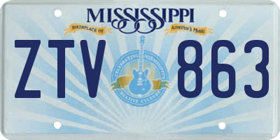 MS license plate ZTV863