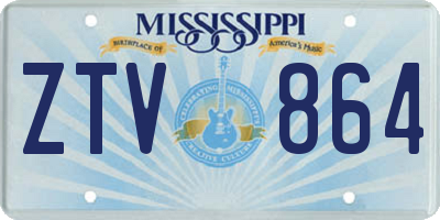 MS license plate ZTV864