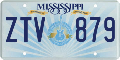 MS license plate ZTV879