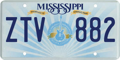 MS license plate ZTV882