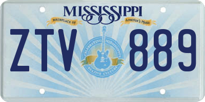 MS license plate ZTV889