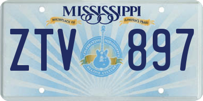 MS license plate ZTV897