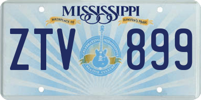 MS license plate ZTV899