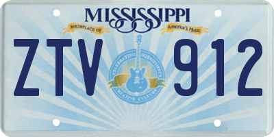 MS license plate ZTV912