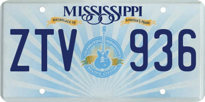 MS license plate ZTV936