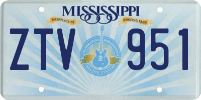 MS license plate ZTV951