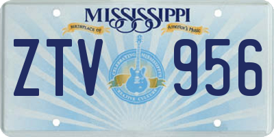 MS license plate ZTV956