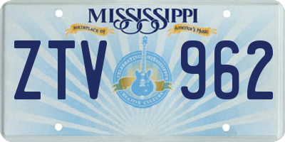 MS license plate ZTV962