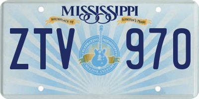 MS license plate ZTV970