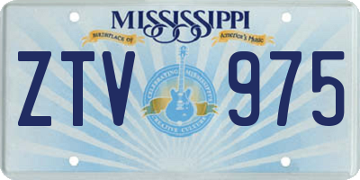 MS license plate ZTV975